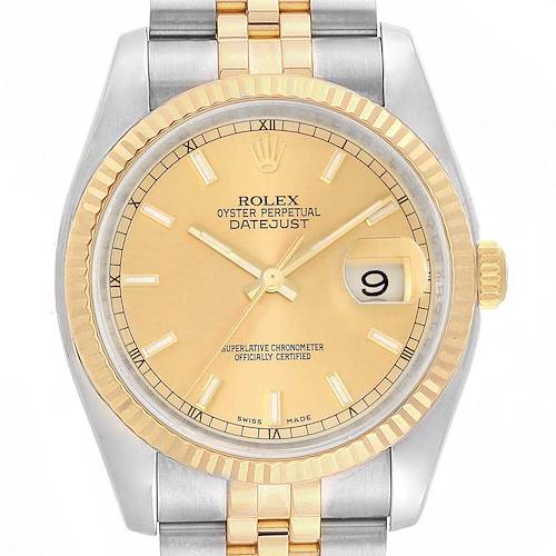 Photo of Rolex Datejust 36 Steel Yellow Gold Jubilee Bracelet Mens Watch 116233