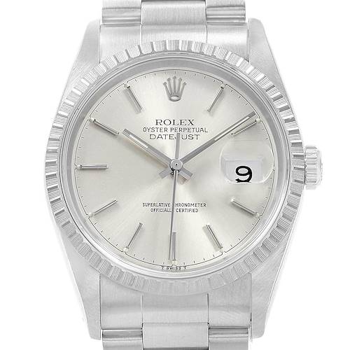 Photo of Rolex Datejust 36 Silver Dial Automatic Steel Mens Watch 16220