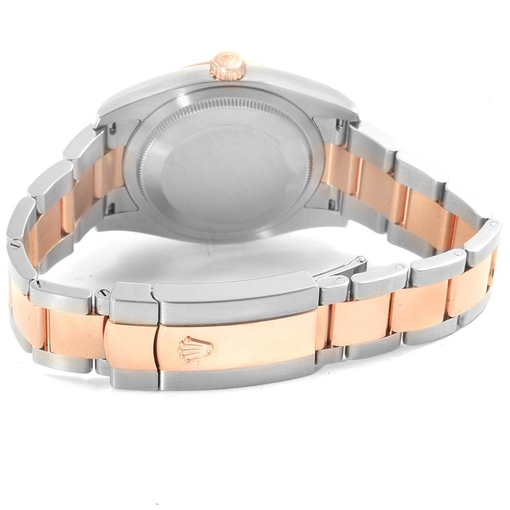 The image shows the backside, bracelet, and clasp of a Rolex Datejust 116231 Men's Steel and Gold (two tone) Black Dial 116231 Men's Steel and Gold (two tone) Black Dial watch.