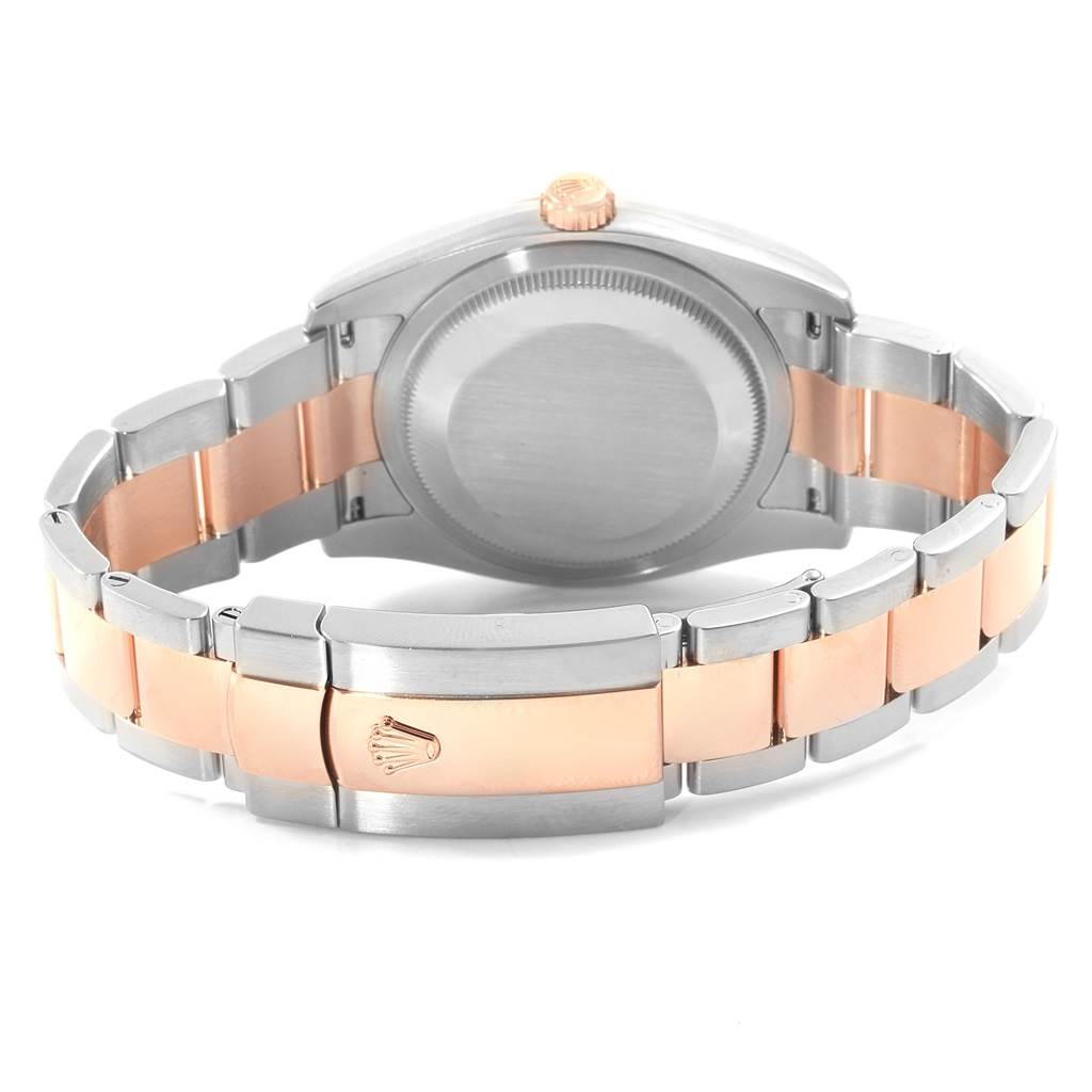 This image shows the back of a Rolex Datejust 116201 Men's Steel and Gold (two tone) Black Dial 116201 Men's Steel and Gold (two tone) Black Dial watch, focusing on the bracelet and clasp.