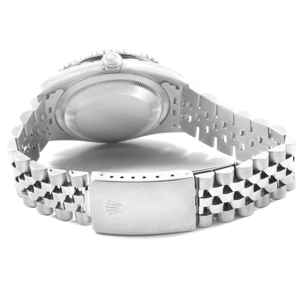 The image shows the back and clasp of a Rolex Datejust 16264 Men's Stainless Steel Silver Dial 16264 Men's Stainless Steel Silver Dial watch, focusing on the case back and Jubilee bracelet.
