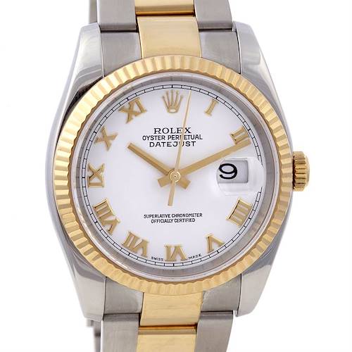 Photo of Rolex Mens Datejust Steel 18K Yellow Gold 116233 Year 2005