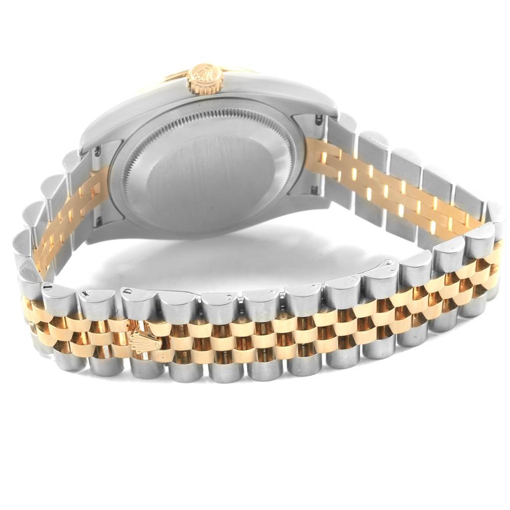 This image shows the back and bracelet of a Rolex Datejust 116243 Men's Stainless Steel Silver Dial 116243 Men's Stainless Steel Silver Dial watch from a rear angle.