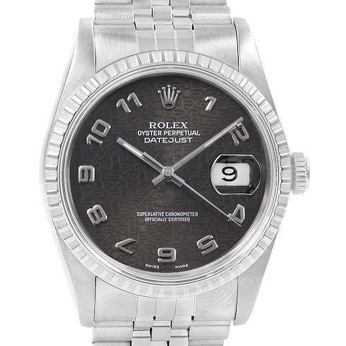 Photo of Rolex Datejust 36 Grey Anniversary Dial Steel Mens Watch 16220