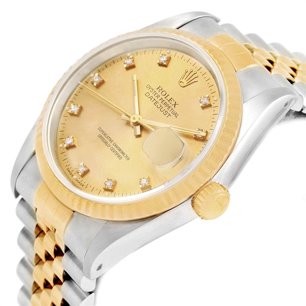 rolex 16233 gold with diamonds