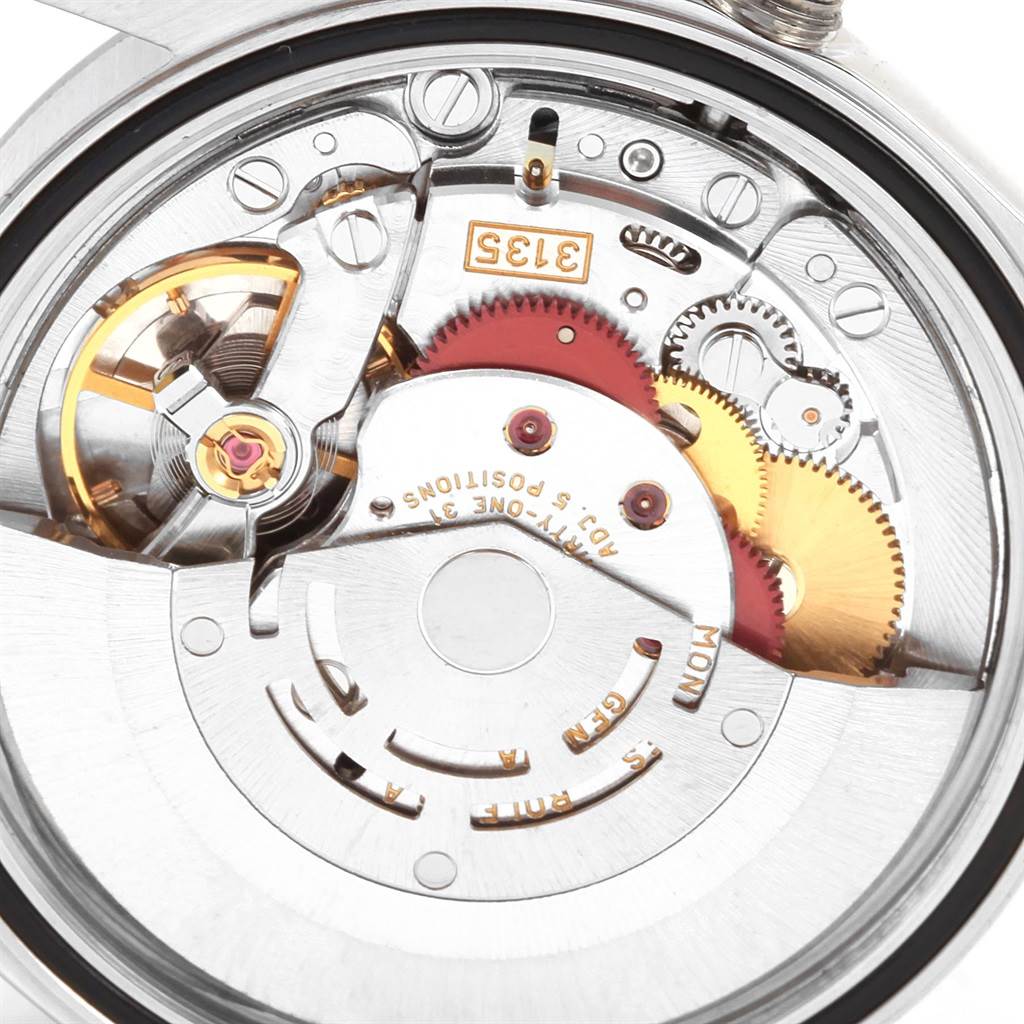 The image shows a close-up of the internal mechanical movement parts of the Rolex Datejust 16200 Men's Stainless Steel Silver Dial 16200 Men's Stainless Steel Silver Dial watch.