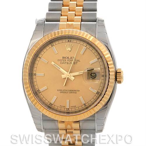 Photo of Rolex Datejust  Mens Ss 18k Yellow Gold 116233 Yr 2011