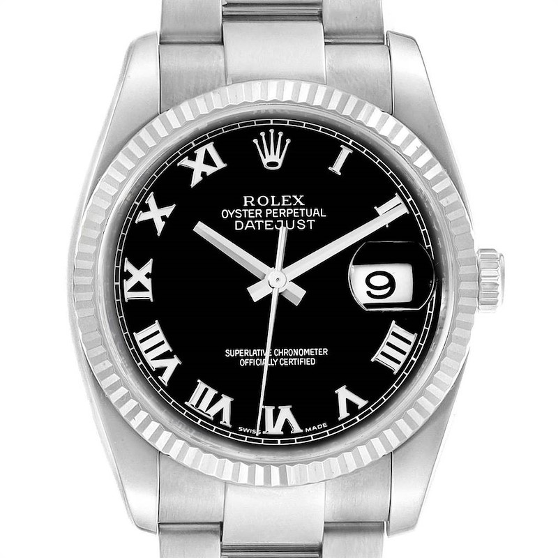 Rolex Datejust Steel 18K White Gold Oyster Bracelet Watch 116234 ...