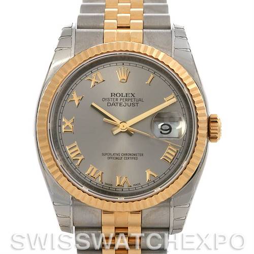 Photo of Rolex Datejust Mens Ss 18k Yellow Gold 116233 Yr 2011