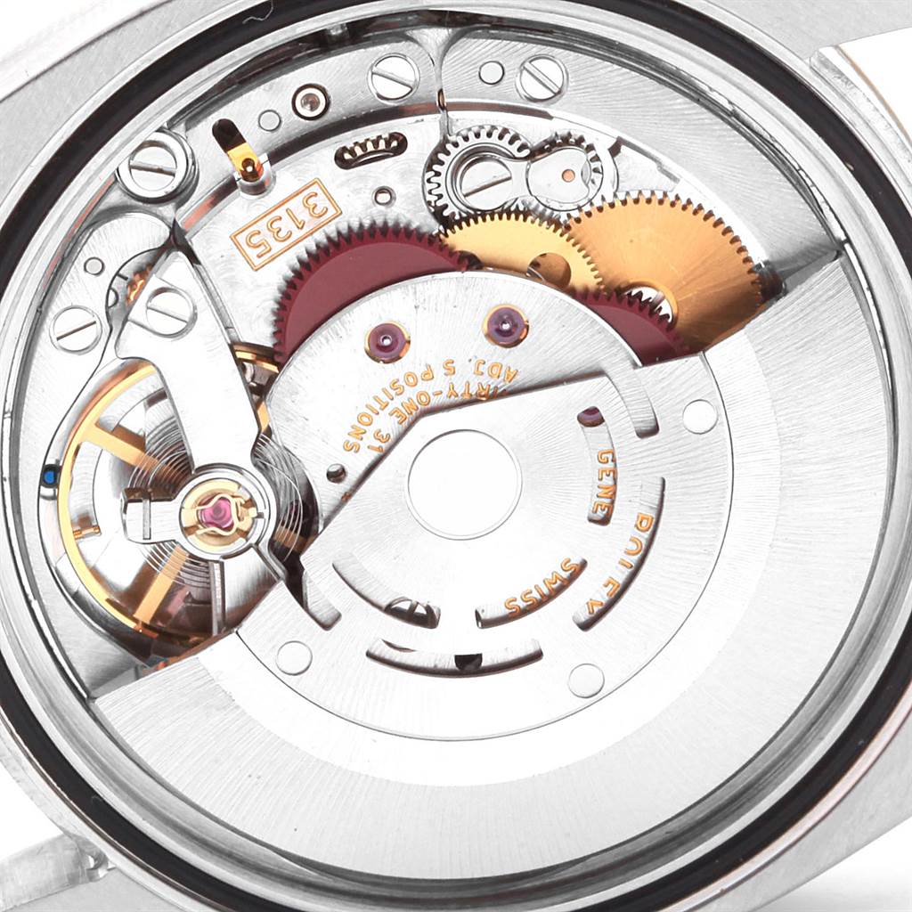 This image shows the internal mechanism of a Rolex Datejust 116233 Men's Stainless Steel Mother of Pearl Dial 116233 Men's Stainless Steel Mother of Pearl Dial watch, viewed from the back.