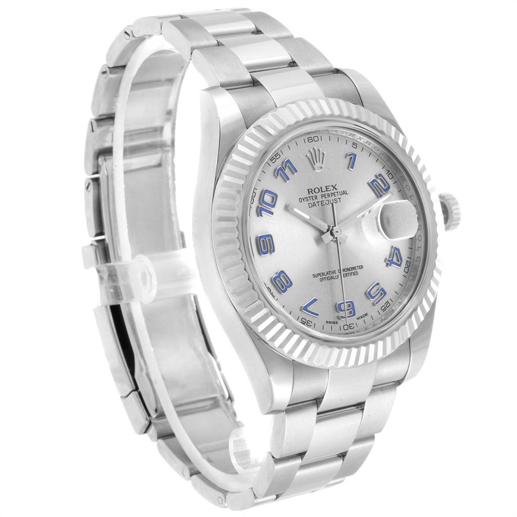 rolex datejust 41 white gold fluted bezel price