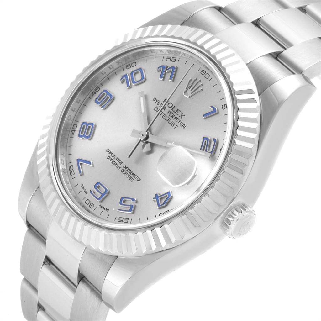 rolex datejust 41mm white gold fluted bezel price