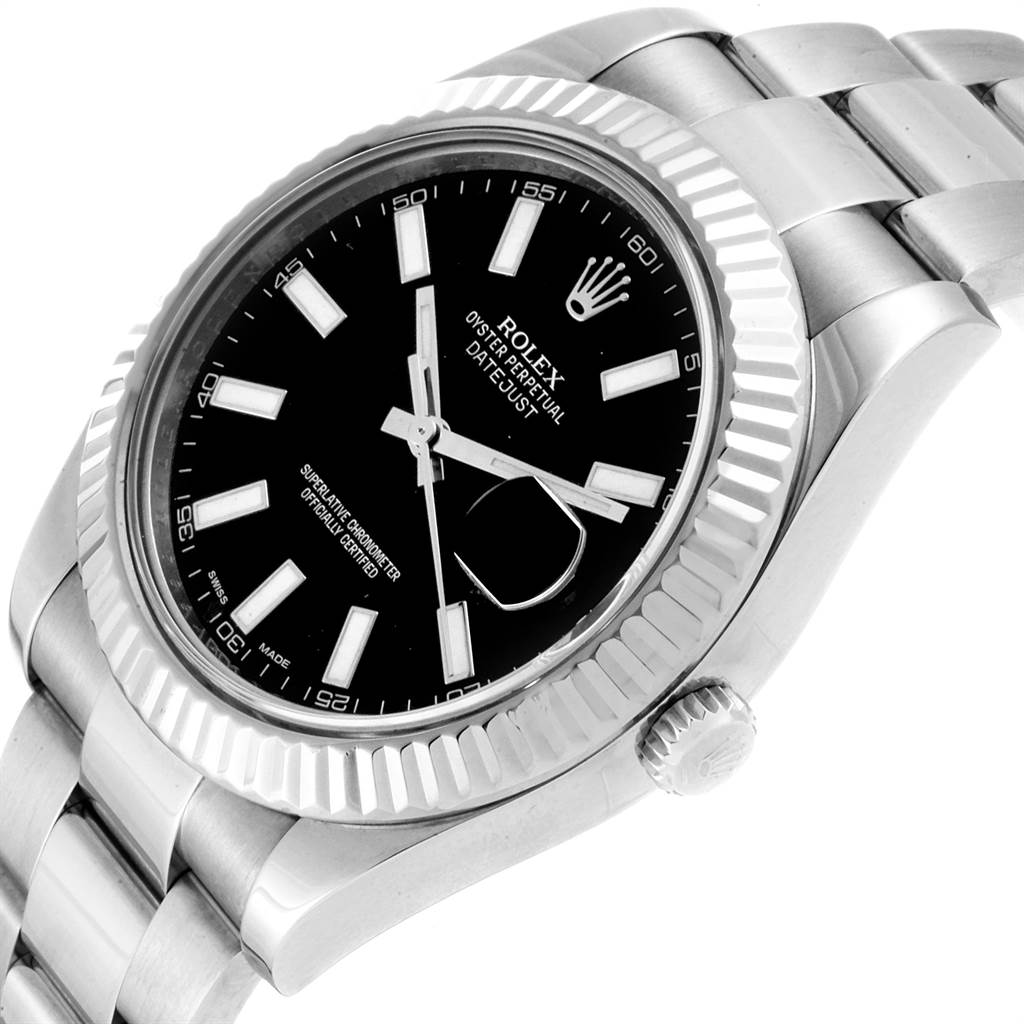 rolex datejust black dial with diamonds