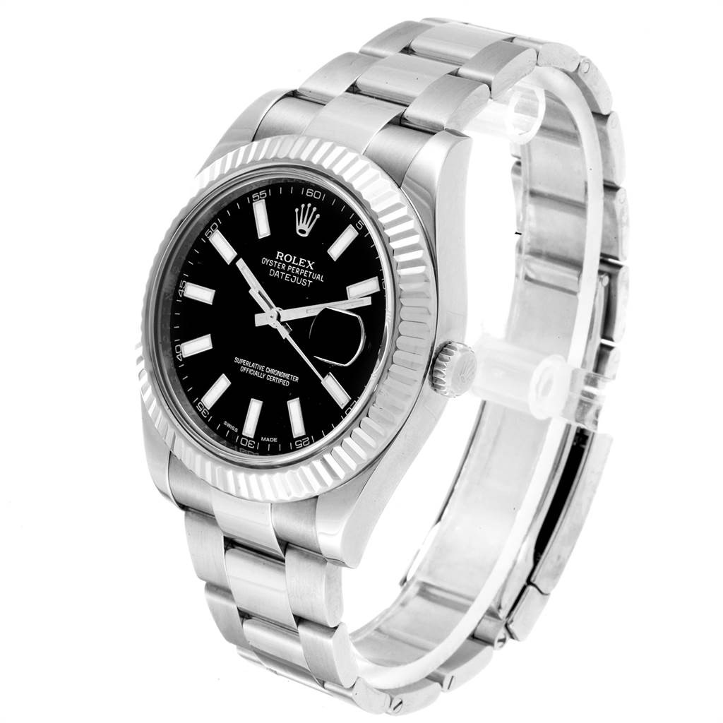 rolex datejust black dial with diamonds