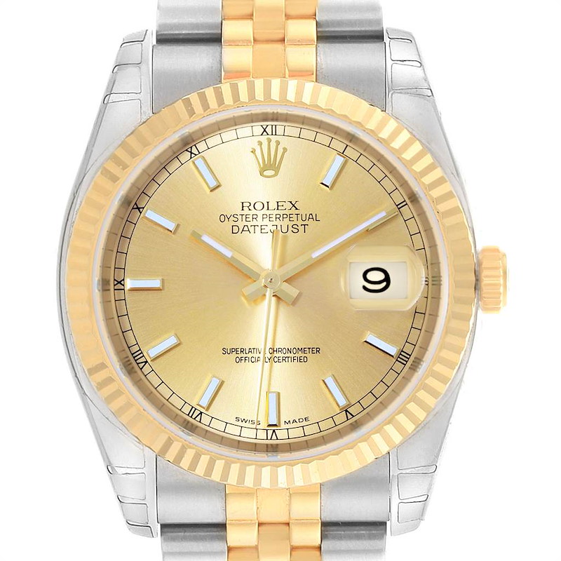Rolex Datejust Steel Yellow Gold Jubilee Bracelet Mens Watch 116233 Unworn SwissWatchExpo