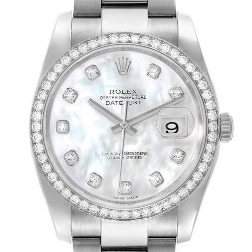 Photo of Rolex Datejust 36 Mother of Pearl Diamond Unisex Watch 116244