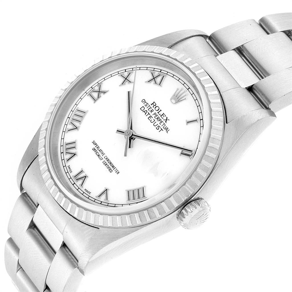rolex datejust 36 white dial roman numerals