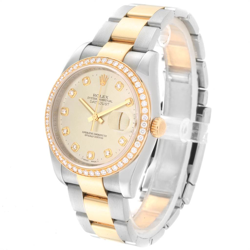 This image shows a Rolex Datejust 116243 Men's Stainless Steel Silver Dial 116243 Men's Stainless Steel Silver Dial watch at a three-quarter angle, highlighting the face, bezel, crown, and bracelet.