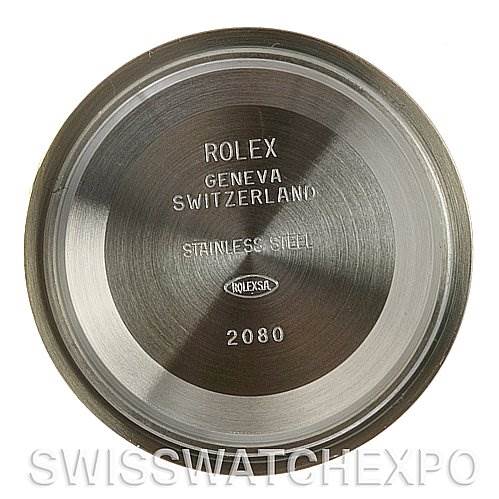 This image shows the interior of a Rolex Datejust 116231 Men's Stainless Steel Silver Dial 116231 Men's Stainless Steel Silver Dial watch case back, made of stainless steel.
