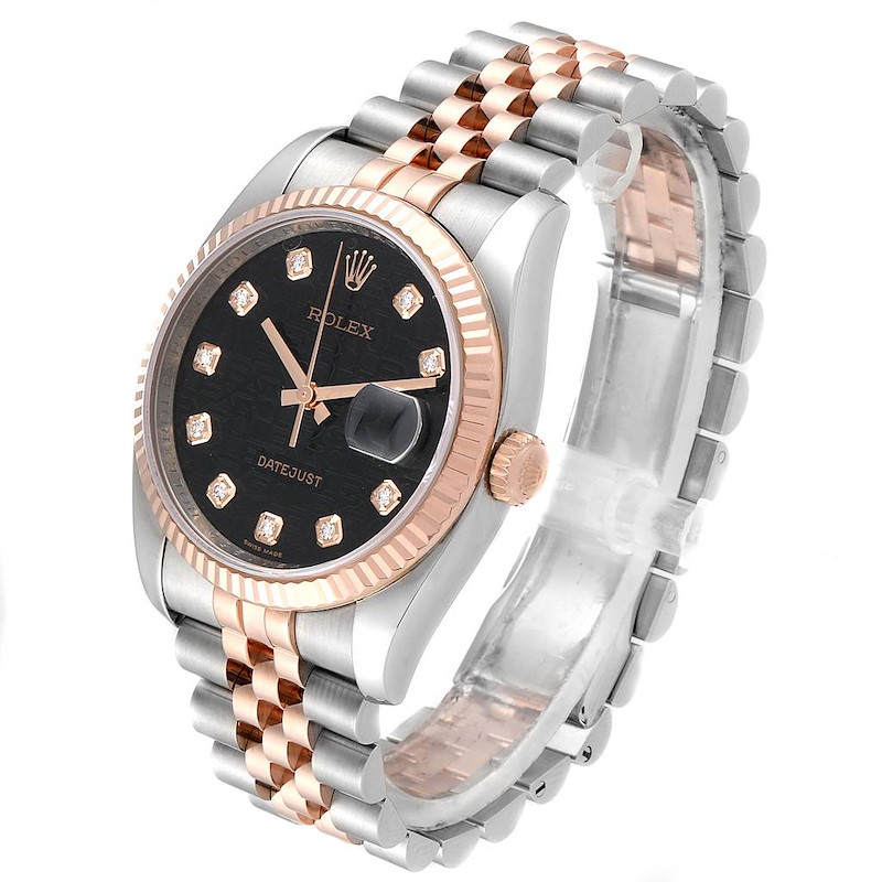 Rolex datejust 36mm clearance rose gold and steel