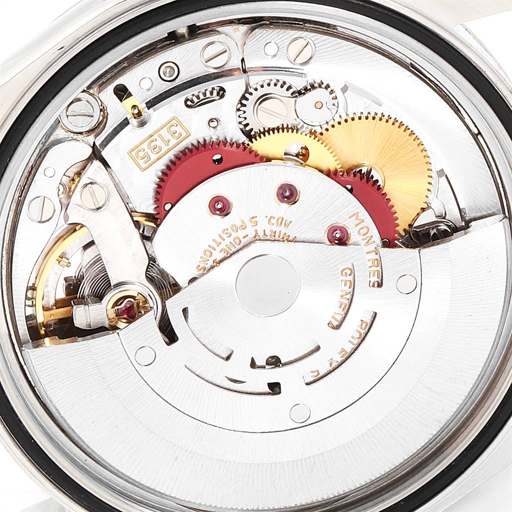 This image shows an internal view of the movement mechanism of a Rolex Datejust 16234 Men's Stainless Steel Silver Dial 16234 Men's Stainless Steel Silver Dial watch.
