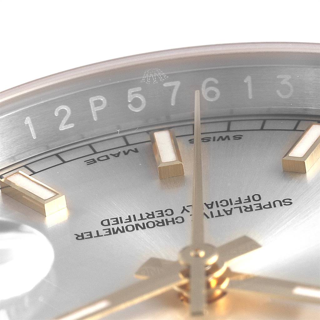 This image shows a close-up of the dial and part of the bezel of the Rolex Datejust 116233 Men's Stainless Steel Silver Dial 116233 Men's Stainless Steel Silver Dial watch.