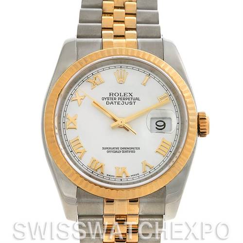 Photo of Rolex  Datejust Mens SS 18K Yellow Gold 116233 Yr 2005