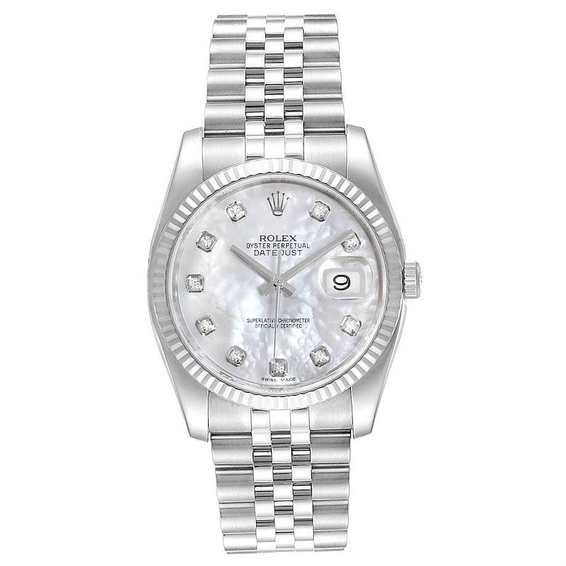 Rolex Datejust 36 Mother of Pearl Diamond Unisex Watch 116234