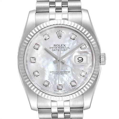 Photo of Rolex Datejust 36 Mother of Pearl Diamond Unisex Watch 116234