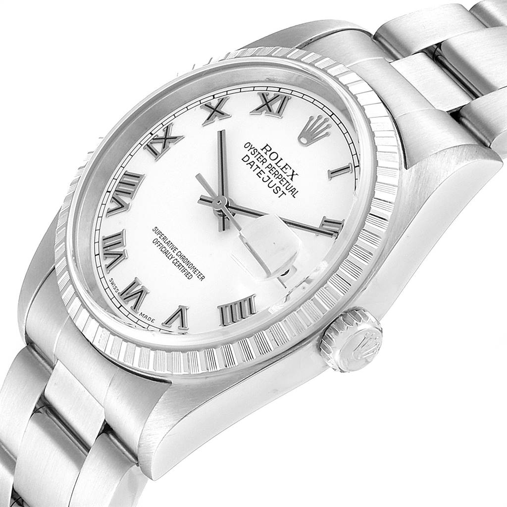 rolex datejust white roman