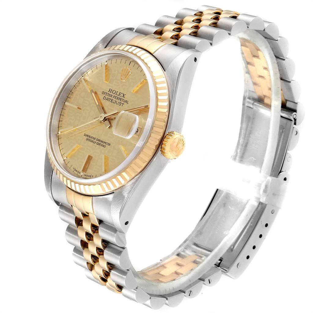 rolex date just 36 gold