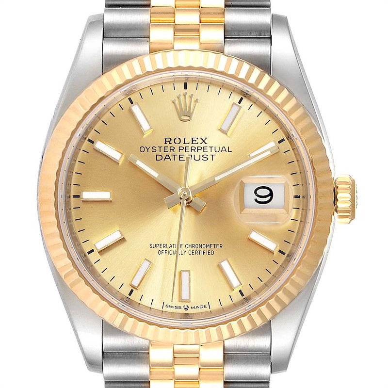 Rolex Datejust Steel Yellow Gold Jubilee Bracelet Mens Watch 126233 Box Card SwissWatchExpo