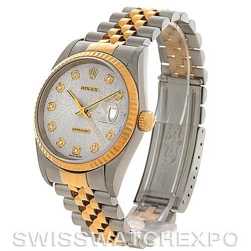 rolex 16233 gold with diamonds