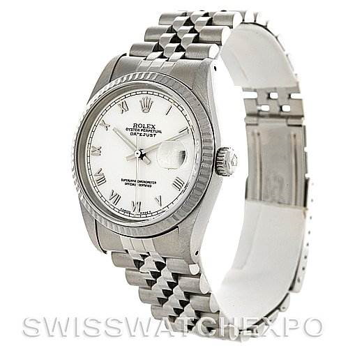 Rolex Mens Rolex Datejust Steel 18K White Gold 16234 Watch SwissWatchExpo