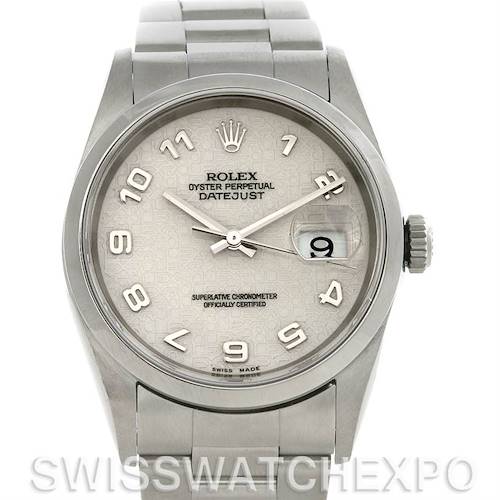 Photo of Rolex Datejust Mens Jubilee Dial Stainless Steel Oyster Bracelet 16200