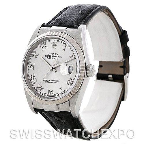 Rolex Datejust Steel 18K White Gold Watch 16234 SwissWatchExpo