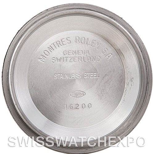 This image shows the inner case back of a Rolex Datejust 16233 Men's Steel and Gold (two tone) Silver Dial 16233 Men's Steel and Gold (two tone) Silver Dial model watch.