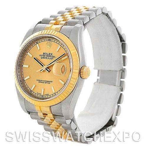 Rolex Datejust Mens Steel and 18K Yellow Gold Watch 116233 SwissWatchExpo