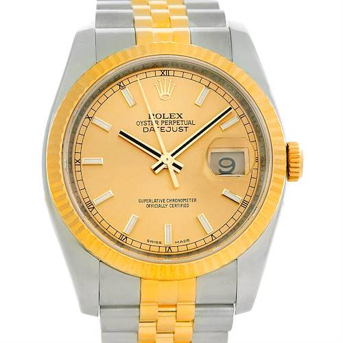 Photo of Rolex Datejust Mens Steel and 18K Yellow Gold Watch 116233