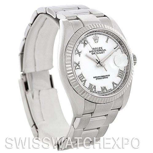 Rolex Datejust Men's Steel 18K Whie Gold Watch 116234 SwissWatchExpo