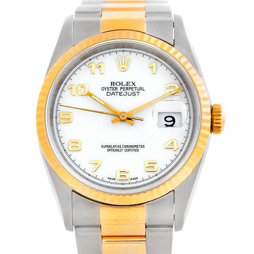 Photo of Rolex Datejust Steel 18k Yellow Gold Watch 16233