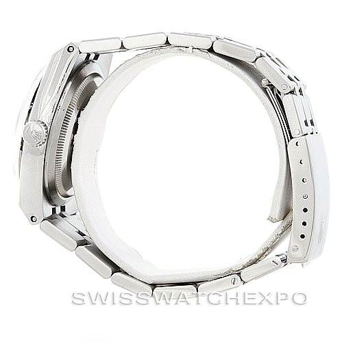 The image shows a side view of the Rolex Datejust 17014 Men's Stainless Steel White Dial 17014 Men's Stainless Steel White Dial watch, highlighting the bracelet, clasp, and case.