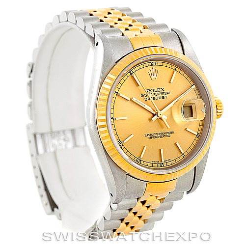 Rolex Datejust Steel 18k Yellow Gold Mens Watch 16233 SwissWatchExpo