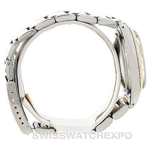 The image shows a side view of a Rolex Datejust 16013 Men's Stainless Steel White Dial 16013 Men's Stainless Steel White Dial watch, highlighting the bracelet and case profile.