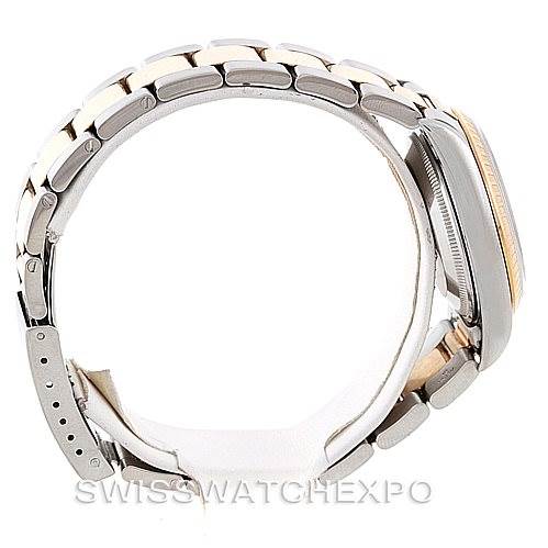 The image shows the side view of a Rolex Datejust 15223 Men's Steel and Gold (two tone) Black Dial 15223 Men's Steel and Gold (two tone) Black Dial watch, displaying the bracelet and part of the case.