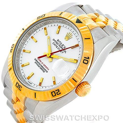 This image shows a Rolex Datejust 116263 Men's Stainless Steel White Dial 116263 Men's Stainless Steel White Dial model angled from the front and right, highlighting the face, bezel, crown, and bracelet.