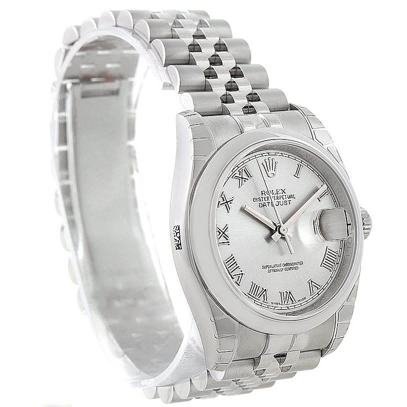 Rolex Datejust Men Steel Rhodium Roman Watch 116200 Unworn SwissWatchExpo