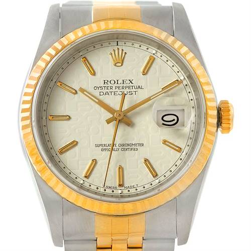 Photo of Rolex Datejust Steel 18k Yellow Gold Watch 16233