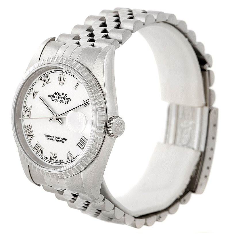 rolex datejust white roman