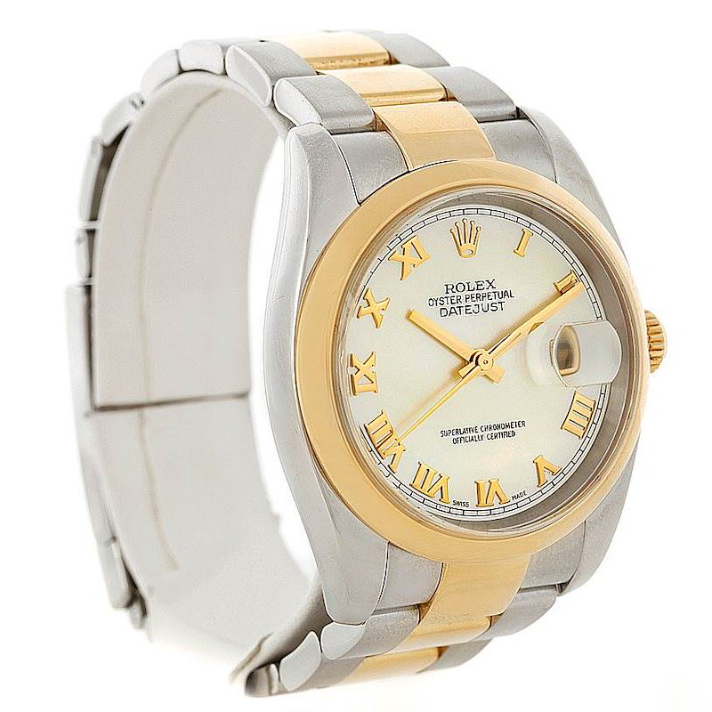 Rolex Datejust Mens Steel 18K Yellow Gold Watch 116203 SwissWatchExpo